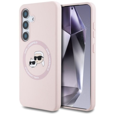 KARL LAGERFELD futerał do SAMSUNG S25 Plus KLHMS25MSKCHTCP (Magnetic Silicone Double Heads) różowy