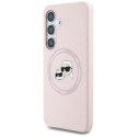 KARL LAGERFELD futerał do SAMSUNG S25 Plus KLHMS25MSKCHTCP (Magnetic Silicone Double Heads) różowy
