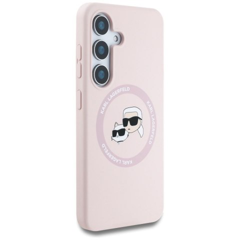 KARL LAGERFELD futerał do SAMSUNG S25 Plus KLHMS25MSKCHTCP (Magnetic Silicone Double Heads) różowy