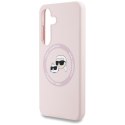 KARL LAGERFELD futerał do SAMSUNG S25 Plus KLHMS25MSKCHTCP (Magnetic Silicone Double Heads) różowy