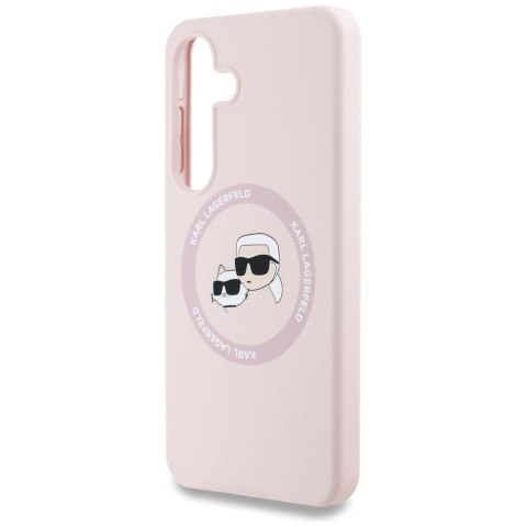 KARL LAGERFELD futerał do SAMSUNG S25 Plus KLHMS25MSKCHTCP (Magnetic Silicone Double Heads) różowy