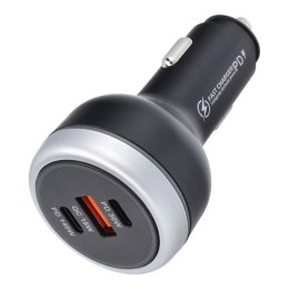 Ładowarka samochodowa USB A + 2 x Typ C PD QC3.0 3A 191W CC69-2C1A black