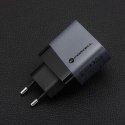 Ładowarka sieciowa do telefonu Forcell F-Energy GaN USB C + USB A QC4.0 PD 4A 45W VT-39 szara