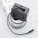 Ładowarka sieciowa do telefonu Forcell F-Energy GaN USB C + zwijany kabel USB C PD QC4.0 3A 45W VT-R5 szara
