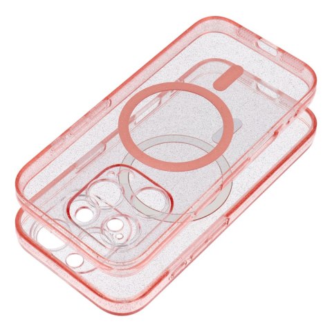 Futerał do Samsung S25 ULTRA Clear Mag Cover (STR) zgodny z MagSafe różowy glitter