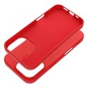 Futerał SILICONE MAG COVER (big hole) kompatybilny z MagSafe do IPHONE 16 Pro czerwony