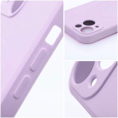 Futerał SILICONE MAG COVER (big hole) kompatybilny z MagSafe do IPHONE 17 różowy