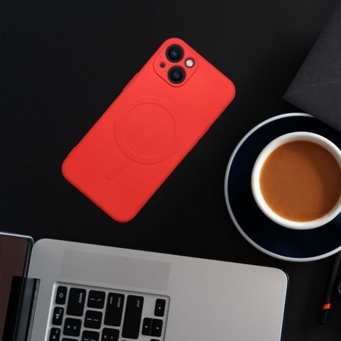 Futerał SILICONE MAG COVER kompatybilny z MagSafe do IPHONE 16 Pro Max czerwony