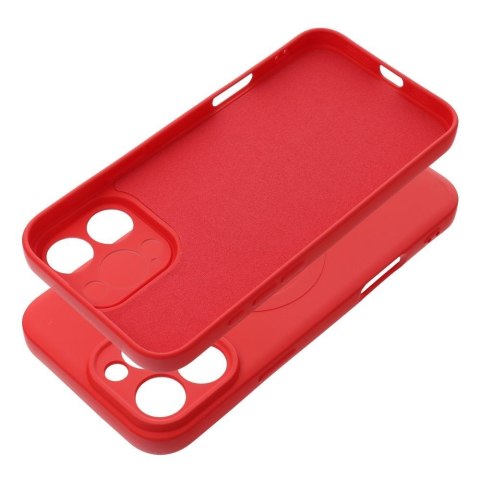 Futerał SILICONE MAG COVER kompatybilny z MagSafe do IPHONE 16 Pro Max czerwony