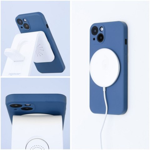 Futerał SILICONE MAG COVER kompatybilny z MagSafe do SAMSUNG A16 5G / A16 4G niebieski