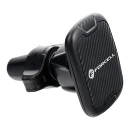 Uchwyt na telefon do samochodu magnetyczny Forcell F-Grip Carbon H-CT325 do kratki czarny