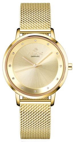 Zegarek Damski Giewont Sapphire Złoty GW4130-B2
