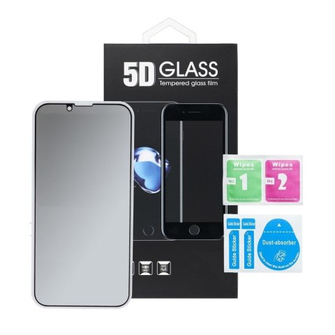 5D Full Glue Tempered Glass - do iPhone 15 Pro Max (Privacy) czarny