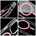 Etui na iPhone 15 PRO Drop Glue Colorful Ring Mag Cover zgodny z MagSafe różowe