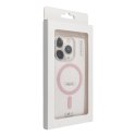 Etui na iPhone 15 PRO Drop Glue Colorful Ring Mag Cover zgodny z MagSafe różowe