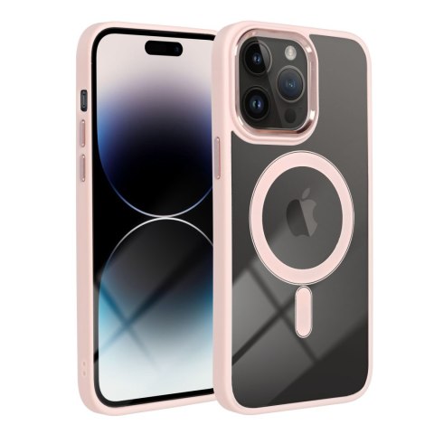 Futerał do iPhone 14 PRO MAX Color Edge Mag Cover zgodny z MagSafe różowy