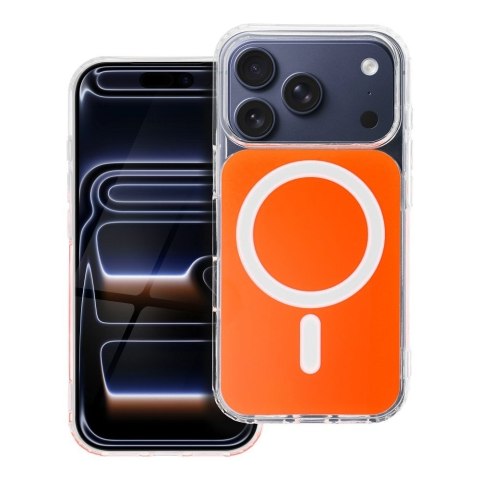 Futerał do iPhone 15 PRO MAX Clear Fusion Mag Cover zgodny z MagSafe hermes orange
