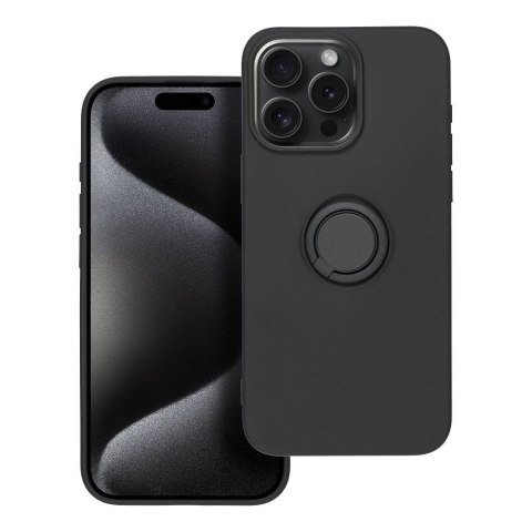 Futerał do iPhone 15 PRO MAX Silicone Ring czarny
