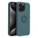 Futerał do iPhone 15 PRO MAX Silicone Ring zielony