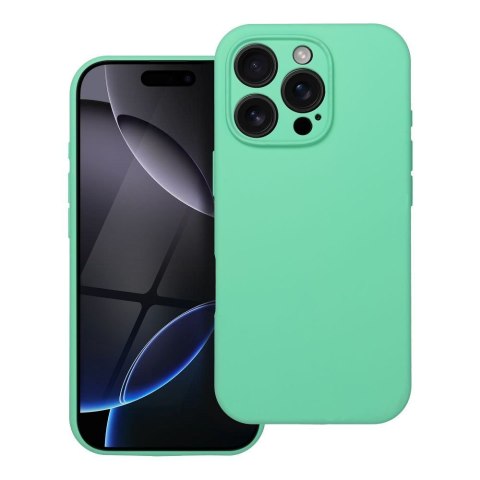 Futerał do iPhone 15 PRO Silicone 2mm zgodny z MagSafe miętowy