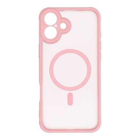 Futerał do iPhone 16 PLUS Full Matte Mag Cover zgodny z MagSafe jasnoróżowy