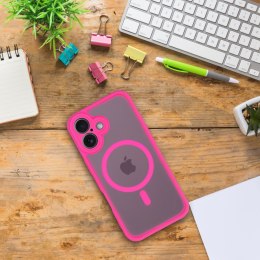 Futerał do iPhone 16 PRO Full Matte Mag Cover zgodny z MagSafe różowy