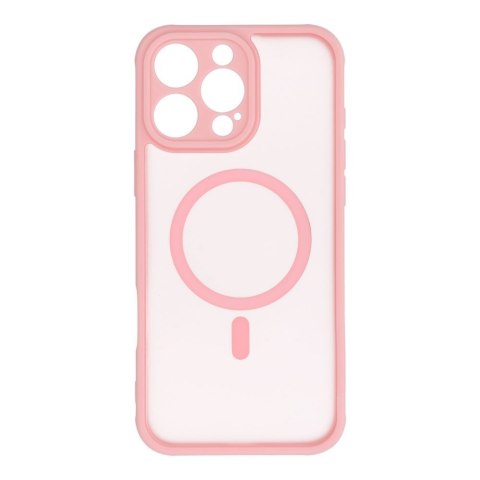 Futerał do iPhone 16 PRO MAX Full Matte Mag Cover zgodny z MagSafe jasnoróżowy