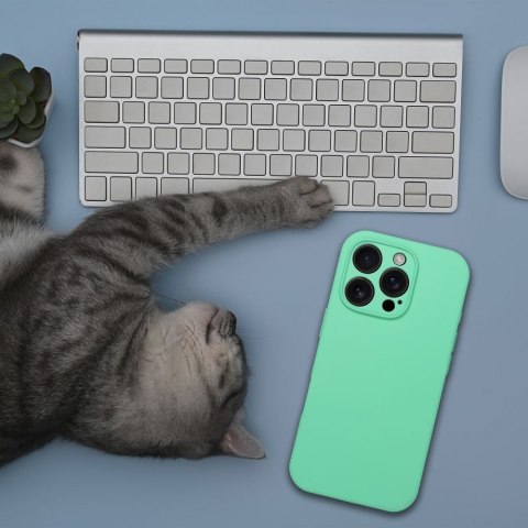 Futerał do iPhone 16 PRO Silicone 2mm zgodny z MagSafe miętowy