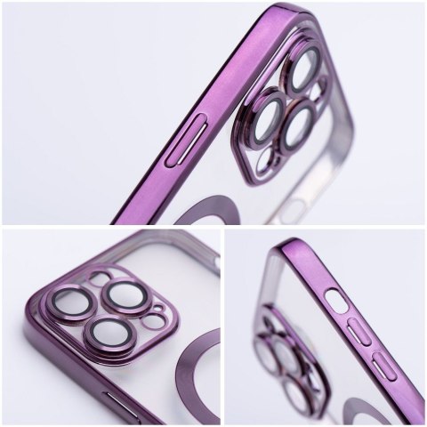 Futerał do iPhone 17 AIR Electro Mag Cover zgodny z MagSafe fioletowy