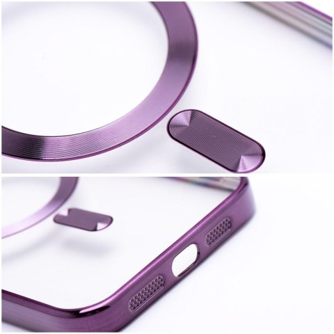 Futerał do iPhone 17 AIR Electro Mag Cover zgodny z MagSafe fioletowy