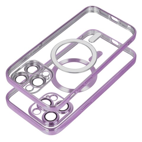 Futerał do iPhone 17 AIR Electro Mag Cover zgodny z MagSafe fioletowy