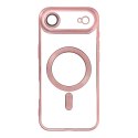 Futerał do iPhone 17 AIR Electro Mag Cover zgodny z MagSafe złoty róż
