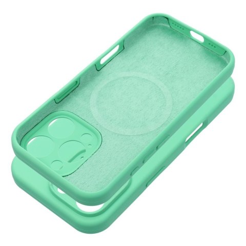 Futerał do iPhone 17 AIR Silicone 2mm zgodny z MagSafe miętowy