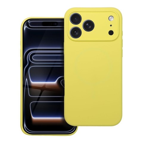 Futerał do iPhone 17 PRO Silicone 2mm zgodny z MagSafe żółty