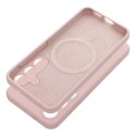 Futerał do Samsung S25 EDGE Silicone 2mm zgodny z MagSafe pudrowy róż