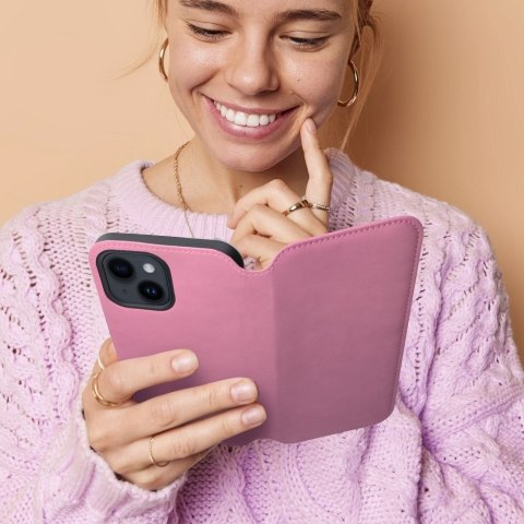 Kabura do SAMSUNG S24 FE Dual Pocket Book jasny różowy