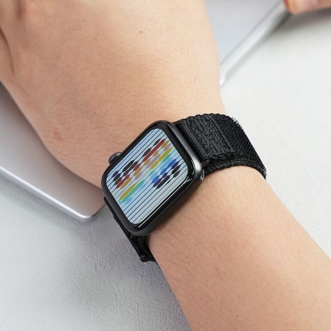 Pasek do Apple Watch Forcell F-Design FA05 rzep nylon 38 / 40 / 41 mm czarny