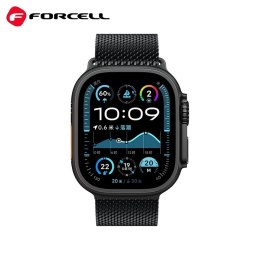 Pasek do Apple Watch Forcell F-Design FA11 zatrzask stal 38 / 40 / 41 mm czarny
