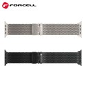 Pasek do Apple Watch Forcell F-Design FA11 zatrzask stal 38 / 40 / 41 mm czarny
