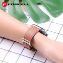 Pasek do Apple Watch Forcell F-Design FA20 dziurki skóra ekologiczna 42 / 44 / 45 / 49 mm brązowy