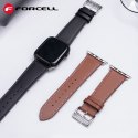 Pasek do Apple Watch Forcell F-Design FA20 dziurki skóra ekologiczna 42 / 44 / 45 / 49 mm brązowy
