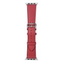 Pasek do Apple Watch Forcell F-Design FA20 dziurki skóra ekologiczna 42 / 44 / 45 / 49 mm czerwony
