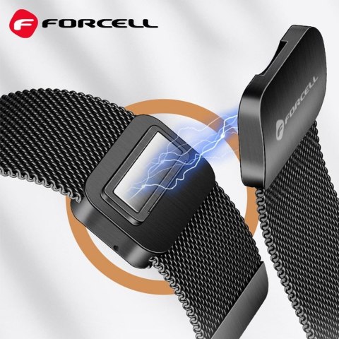 Pasek do Samsung Galaxy Watch Forcell F-Design FS11 magnetyczny stal 22 mm srebrny