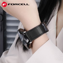 Pasek do Samsung Galaxy Watch Forcell F-Design FS20 magnetyczny skóra ekologiczna 20 mm czarny