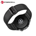Pasek do Samsung Galaxy Watch Forcell F-Design FS20 magnetyczny skóra ekologiczna 22 mm czarny