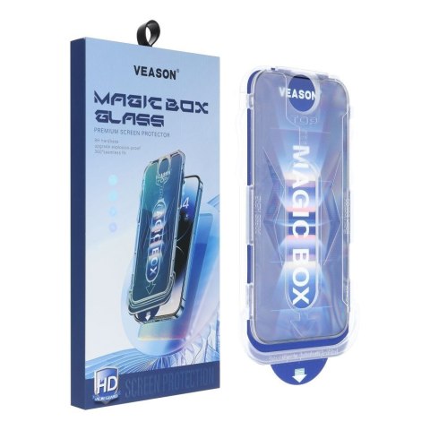 Szkło Hartowane 6D Pro Veason Easy-Install Glass + Aplikator - do Iphone 12 / 12 Pro czarny