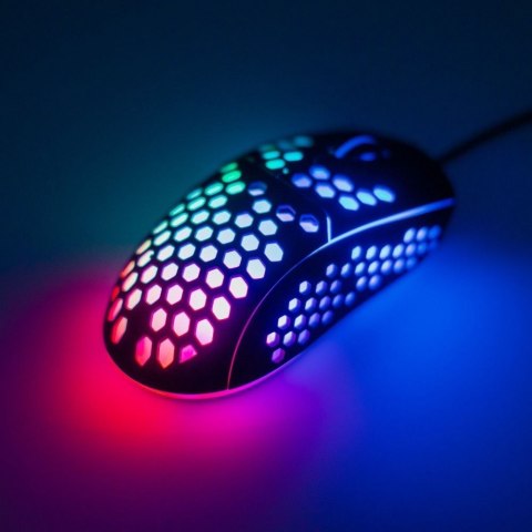 ART myszka komputerowa przewodowa USB A 6400 dpi podświetlana AM-99 czarna