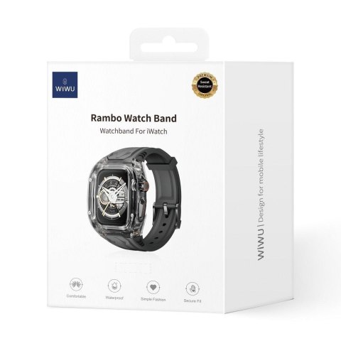 WiWU - Pasek do smartwatcha Wi-WB013 Rambo Watch Band 42/44/45mm - czarny
