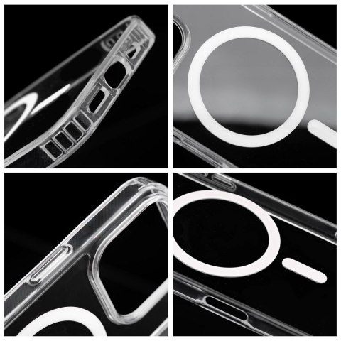 Drop Glue Colorful Ring Mag Cover kompatybilny z MagSafe pasuje do SAMSUNG A37 biały