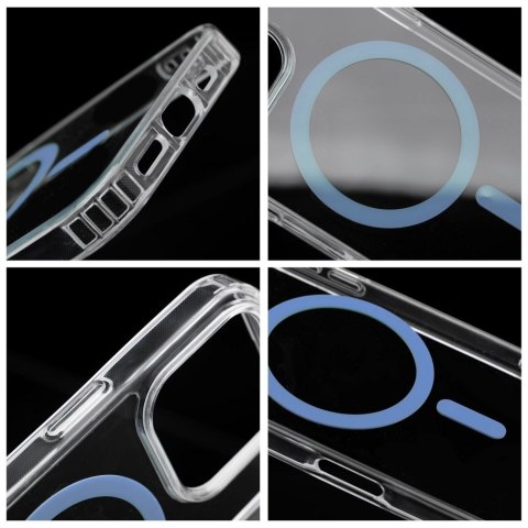 Drop Glue Colorful Ring Mag Cover kompatybilny z MagSafe pasuje do SAMSUNG A37 jasny niebieski